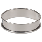 Thumbnail image #1 for JB Prince M574 100 Flan Ring, 4" Diameter x 1" High, Round Stainless Steel with Rolled Edges