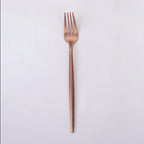 Thumbnail image #1 for Kadra Kitchenware Vikko Dine VF-SF10-VRG Salad Fork, Brushed Rose Gold, 18/10 Stainless Steel, 7" Case of 12