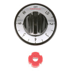 Thumbnail image #1 for AllPoints Foodservice Parts & Supplies 1301083 Electric Oven Thermostat Dial, Standard-Duty, Off/Lo/1-7/Hi, .187-Inch D-Stem