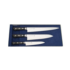 Thumbnail image #1 for Korin Inc Togiharu HTO-IN3 3-Piece Forged Inox Knife Set, Gyutou, Sujihiki & Petty, Right-Handed, 70/30 Bevel