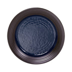 Thumbnail image #1 for G.E.T. Durango - EGS D1098GM-LAP/CH 11" Round Two-Tone Melamine Plate, Lapis Gloss Interior, Chocolate Matte Exterior Case of 6