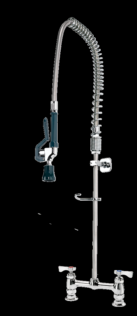 Product image #3 for Krowne Royal Series Deck-Mount Pre-Rinse Assembly with 38-Inch Stainless Steel Hose, 8-Inch Centers, and 1.2 GPM Spray Head