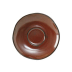 Thumbnail image #1 for Tuxton China Artisan GAR-084 Ceramic Saucer, 6-3/8" Diameter, Round, Red Rock Case of 2 Dozen