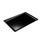 Thumbnail image #1 for Tableware Solutions USA Leone T8020.Z Rectangular Melamine Serving Tray, Black, 14" x 9-1/2" x 1"