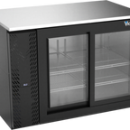 Thumbnail image #1 for Victory Refrigeration VBB48HC-F-GS-B Food-Rated Back Bar Refrigerator, 2-Section, 2 Sliding Glass Doors, 48"W x 29-1/4"D x 34"H
