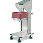 Thumbnail image #1 for Dinex DXPIDTS1C1622 Mobile Open Tray & Silverware Dispenser, 9-Cylinder Holder, Stainless Steel, 16" x 22" Tray