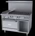 Thumbnail image #2 for Garland G Starfire Pro 48-Inch Gas Restaurant Range with 6 Open Burners, 12-Inch Griddle, Convection Oven, and Storage Base