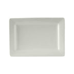 Thumbnail image #1 for Tuxton China DuraTux®© BWH-0803 Rectangular Ceramic Plate, Wide Rim, White, 8" x 5-1/2" x 1" H 1 Dozen