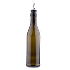 Thumbnail image #1 for TableCraft Products H92006 Oil & Vinegar Bottle, 17 oz, Dark Green Glass, Stainless Steel Pourer Case of 6