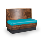 Thumbnail image #2 for JustChair Manufacturing JBS-WCP-36-GR3 Single Custom Booth, 36"H, Wood-Clad Frame, Upholstered Seat, Wood Panel Back