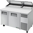 Thumbnail image #6 for True Mfg. - General Foodservice TPP-AT-60-HC 60-1/4-Inch 2-Section Pizza Prep Table, 2 Doors, 8-Pan Rail