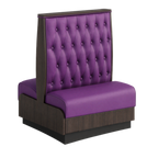 Thumbnail image #1 for ATSMFG ATS AT&S-ADD-KR48-BT GR8 Karender Deuce Booth, single, 30" long x 48" high, Sewn Button-tuft back, Upholstery and foam fitted over a
