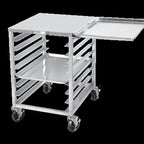 Thumbnail image #4 for Channel Manufacturing RG101 Under-Counter Outrigger Slicer Stand Bun Pan Rack with Stainless Steel Top, 8-Pan Capacity, 20.5 x 26 x 32 Inches