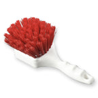 Thumbnail image #1 for ABCO HB08006 Utility Pot Scrub Brush, 8-inch Short Plastic Handle, Red Polyester Bristles 1 Dozen