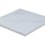 Thumbnail image #1 for ATSMFG ATE3030-WH Laminated Square Table Top, 30" x 30", White Marble, 1.5" Thick, PVC Edge and Back Sheet