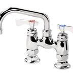 Thumbnail image #4 for Krowne Royal Series 15-406L Deck-Mount Manual Faucet, 4-Inch Centers, 6-Inch Swing/Swivel Spout, 1/4-Turn Ceramic Valve, Low-Lead
