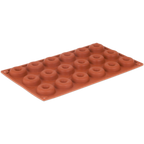 Thumbnail image #1 for JB Prince Pavoni M511 K 18-Cavity Silicone Mini Savarin Mold, Orange, 12 x 7 in