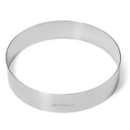 Thumbnail image #1 for JB Prince MA285 16 Seamless Round Cake Decorating Ring, 6.3 in Diameter x 1.38 in High, 18/8 Stainless Steel