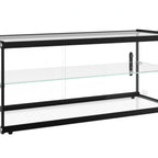 Thumbnail image #6 for Koolmore KM-DC-4CSBK 36-Inch Countertop Self-Service 2-Tier Pastry Display Case with Sliding Glass Doors, Black Aluminum Frame