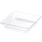 Thumbnail image #1 for JB Prince Comatec R496 1 oz Square Transparent Plastic Disposable Dish