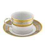 Thumbnail image #1 for Ten Strawberry Street Elegance ELE-9 China Coffee Cup and Saucer Set, 8 oz., Dishwasher Safe Case of 24
