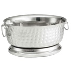 Thumbnail image #1 for TableCraft Products Bali BT1815 Stainless Steel Double-Wall Oval Beverage Tub, 4.9 gal, 18 x 15.25 x 8.75 in