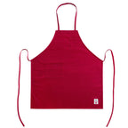 Thumbnail image #1 for CAC China APBB-2RD Full-Length Bib Apron, Red, 65/35 Poly/Cotton, 2 Pockets, 33" Length Case of 60