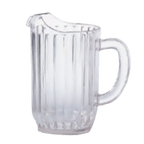 Thumbnail image #1 for G.E.T. GET P-3032-1-CL Clear SAN Plastic Water Pitcher, 32 oz, with Handle 1 Dozen
