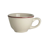 Thumbnail image #1 for Steelite International Homer, Styleline Maroon HL5080866 China Coffee Cup, 7.25 oz, Maroon, Scalloped Edge Case of 3 Dozen