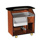 Thumbnail image #1 for Lakeside Manufacturing 68400 Portable Bar, 44-1/2"W x 33"D x 43-1/2"H, Wood Laminate, Stainless Shelf, 40-lb Ice Bin, 7-Bottle Speed Rail