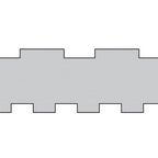 Thumbnail image #2 for JB Prince Martellato B846 B Cake Decorating Comb, 14"L, 2-Sided Plastic, White