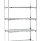 Thumbnail image #1 for Metro Super Erecta SA-2472C-86-S5 Super Adjustable Wire Stationary Starter Shelving Unit, 72"W x 24"D x 86"H, 600 lb. capacity per shelf, 2000 lb.
