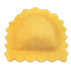 Thumbnail image #1 for Arcobaleno Pasta Equipment MOLD-AMF-RS-09A Ravioli Mold, 7 g, 1-3/4" x 1-1/2", Half Moon, Scalloped Edge