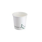 Thumbnail image #1 for Tableware Solutions USA Q3000 3.8 oz White Compostable PLA Plastic Cup Case of 1000