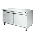 Thumbnail image #1 for Infrico USA IUC-UC60R Two-Section Undercounter Refrigerator, 17 cu. ft., Solid Self-Closing Doors, Bottom-Mounted Self-Contained Refrigeration