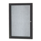 Thumbnail image #1 for AARCO ODCC3624RBA Enclosed Wall-Mounted Bulletin Board, 24"W x 36"H, Vinyl Surface, Aluminum Frame, Lockable Acrylic Window