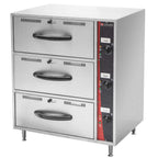 Thumbnail image #2 for USR Brands Cookline C-DW-3 Three-Drawer Stainless Steel Food Warmer, 29"W, 85–185°F