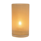 Thumbnail image #1 for Hollowick/Steelite 43517SG Glass Votive Candle Holder, Satin Gold Cylinder, 5"H x 2.63" Diameter