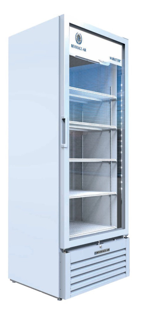 Product image #5 for Beverage-Air Marketeer MT23-1W 1-Section Glass Door Refrigerated Merchandiser, 19.2 Cu. Ft., White
