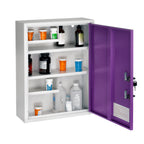 Thumbnail image #2 for Alpine Industries ADI999-04-PUR Medical Security Cabinet, 16"W x 6"D x 21"H, Dual Lock, Surface Mount, Purple