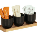 Thumbnail image #1 for Cal-Mil 23205-21 Round Black Oak Jar Display, 5"W x 12.75"D x 4.5"H
