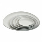 Thumbnail image #2 for G.E.T. Revive RIV321 Triangular Melamine Plate, 6-1/8" Stone Natural and Black Case of 48