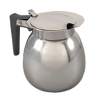 Thumbnail image #1 for Alegacy Foodservice Products LC15B Coffee Decanter, 64 oz, Polished Stainless Steel, Black Plastic Handle