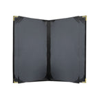 Thumbnail image #2 for Risch Seville SEVDX-6V 8.5X14 Hardback Faux-Leather Menu Cover, 8-1/2" x 14", Booklet, 6-View Case of 25