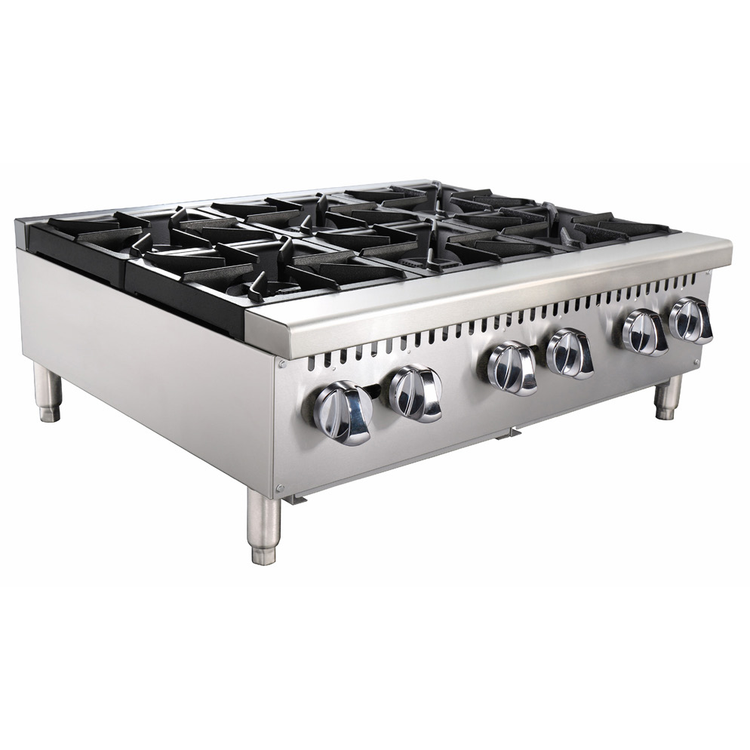 Product image #2 for Black Diamond 36-Inch 6-Burner Heavy Duty Countertop Gas Hot Plate