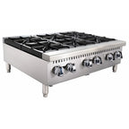 Thumbnail image #2 for Admiral Craft Equipment Corp. Black Diamond BDCTH-36 36-Inch 6-Burner Countertop Gas Hot Plate with Stainless Steel Front & Sides