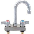 Thumbnail image #1 for AllPoints Foodservice Parts & Supplies 99234 Manual Deck-Mount Faucet with Gooseneck Spout, 4-Inch Centers