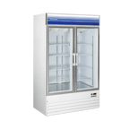 Thumbnail image #1 for Norpole, Inc. NPGF2-S Two-Section Glass Door Reach-In Freezer, 29 cu. ft., 2 Swing Doors, Bottom-Mounted Self-Contained Refrigeration
