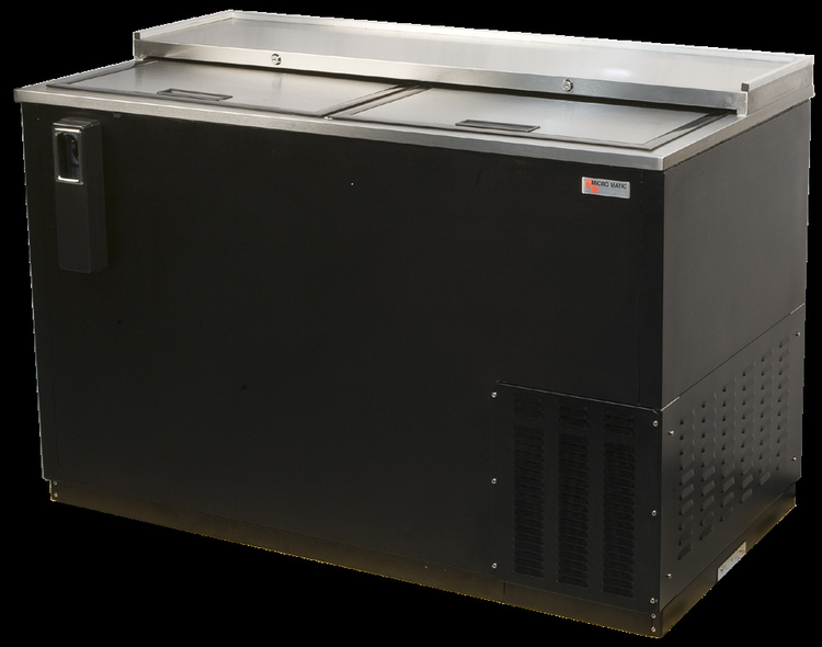 Product image #5 for Pro-Line 50-Inch Flat Top Deep Well Horizontal Bottle Cooler with Sliding Doors, Black