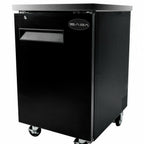 Thumbnail image #2 for SABA SBB-27-23B One-Section Back Bar Cooler, 23-1/2" W, Solid Door, Black Exterior, Stainless Steel Top